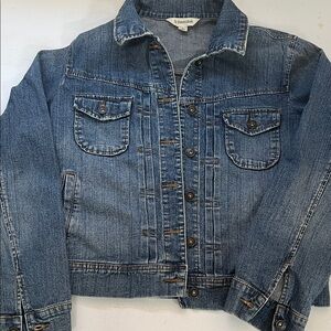 VTG St. John’s Bay crop spandex jean jacket